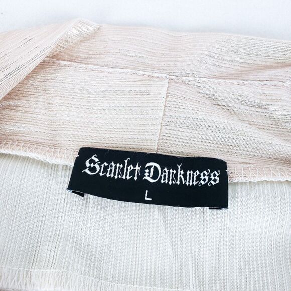 Scarlet Darkness Top Large Gold Victorian Steampunk Regency Edwardian Goth Glam - Picture 5 of 7